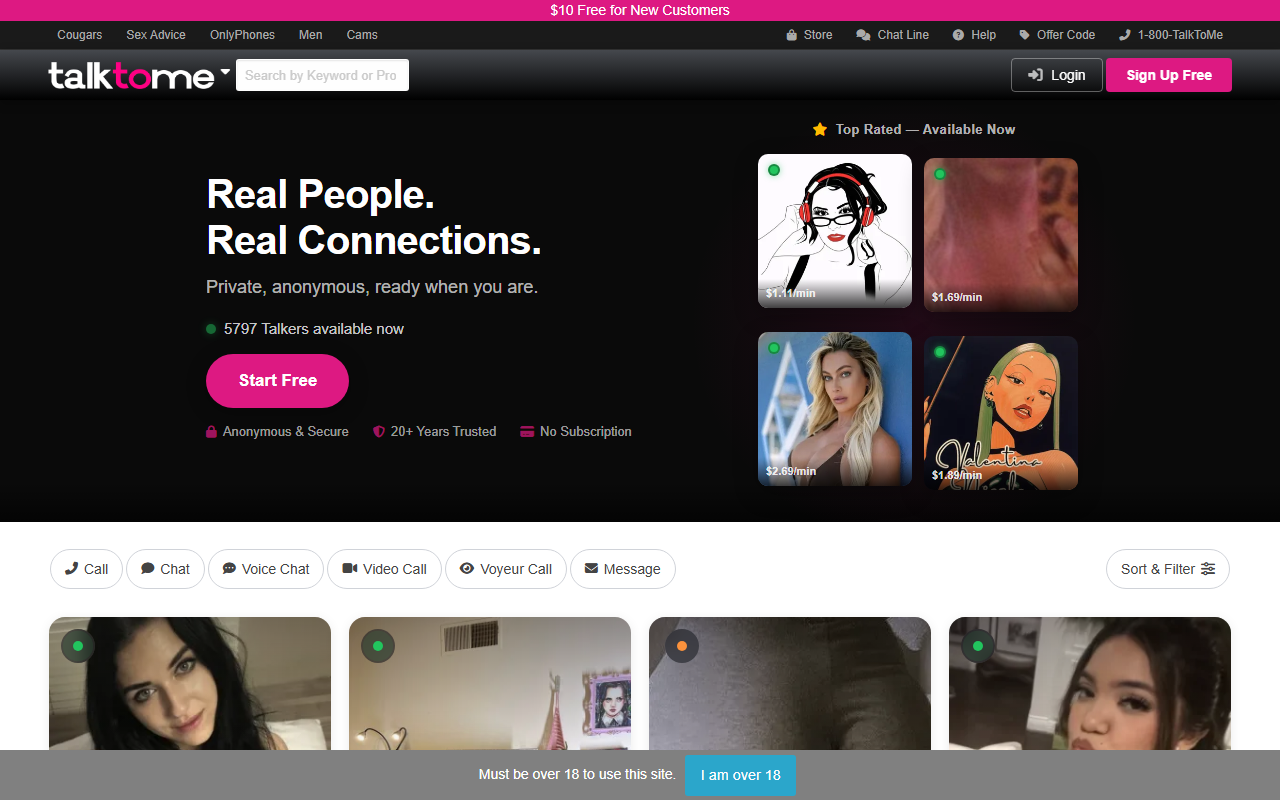 1800talktome.com screenshot