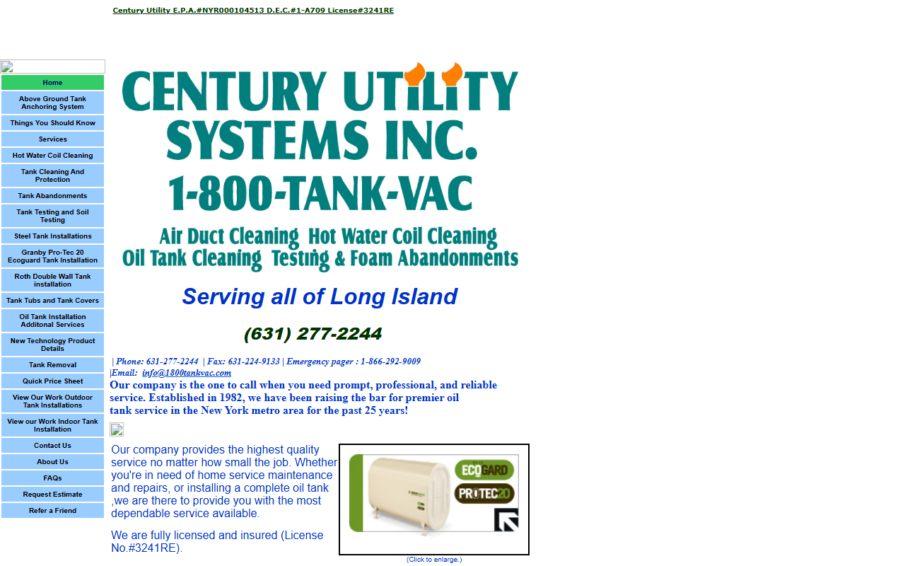 1800tankvac.com screenshot