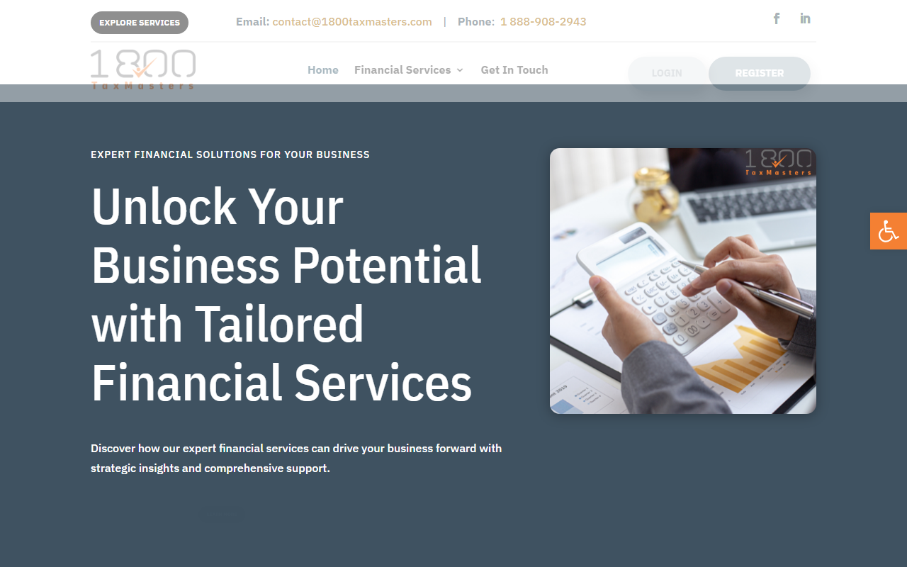 1800taxmasters.com screenshot