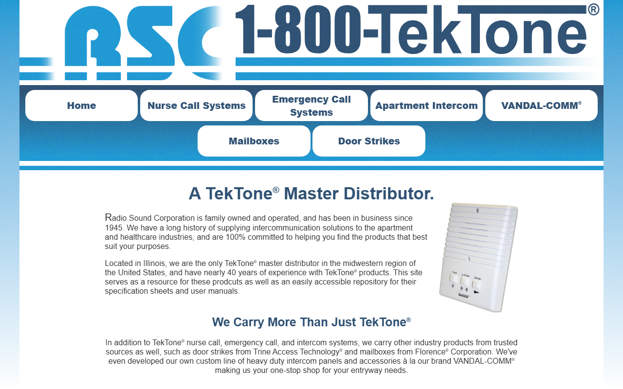 1800tektone.com screenshot