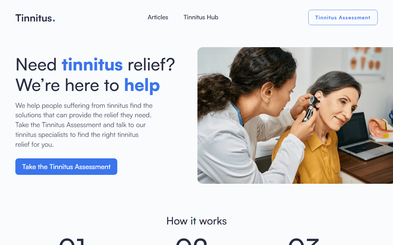 1800tinnitus.com screenshot