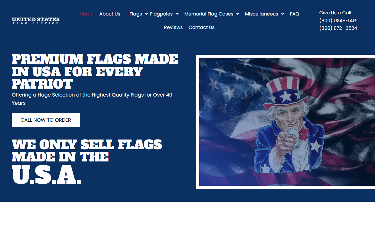 1800usaflag.com screenshot