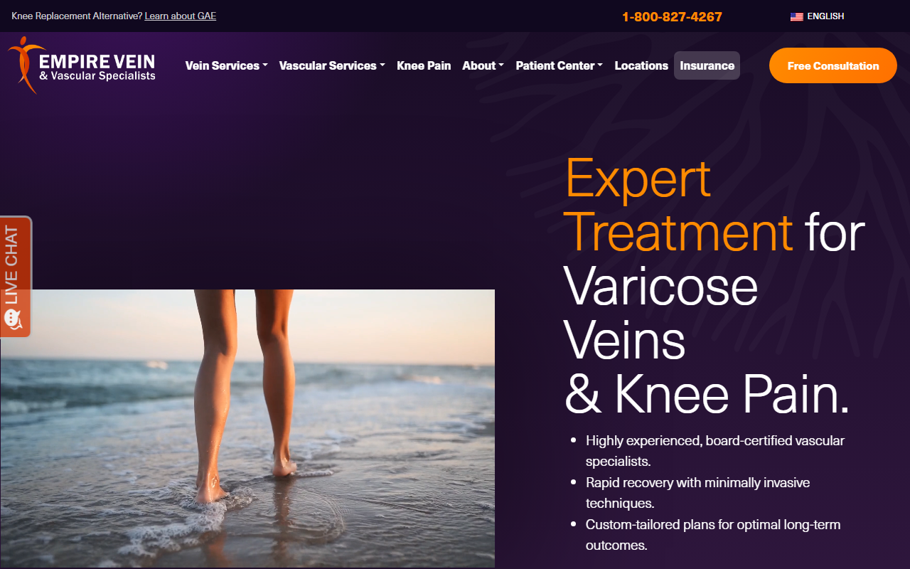 1800varicose.com screenshot
