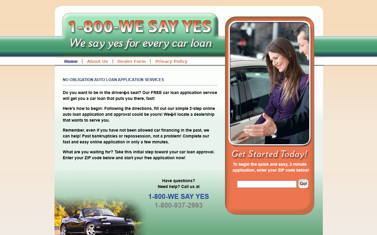 1800wesayyes.com screenshot