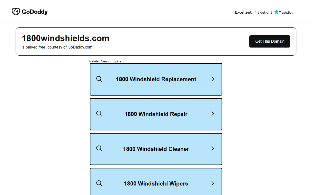 1800windshields.com screenshot