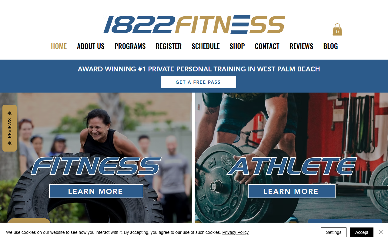 1822fitness.com screenshot