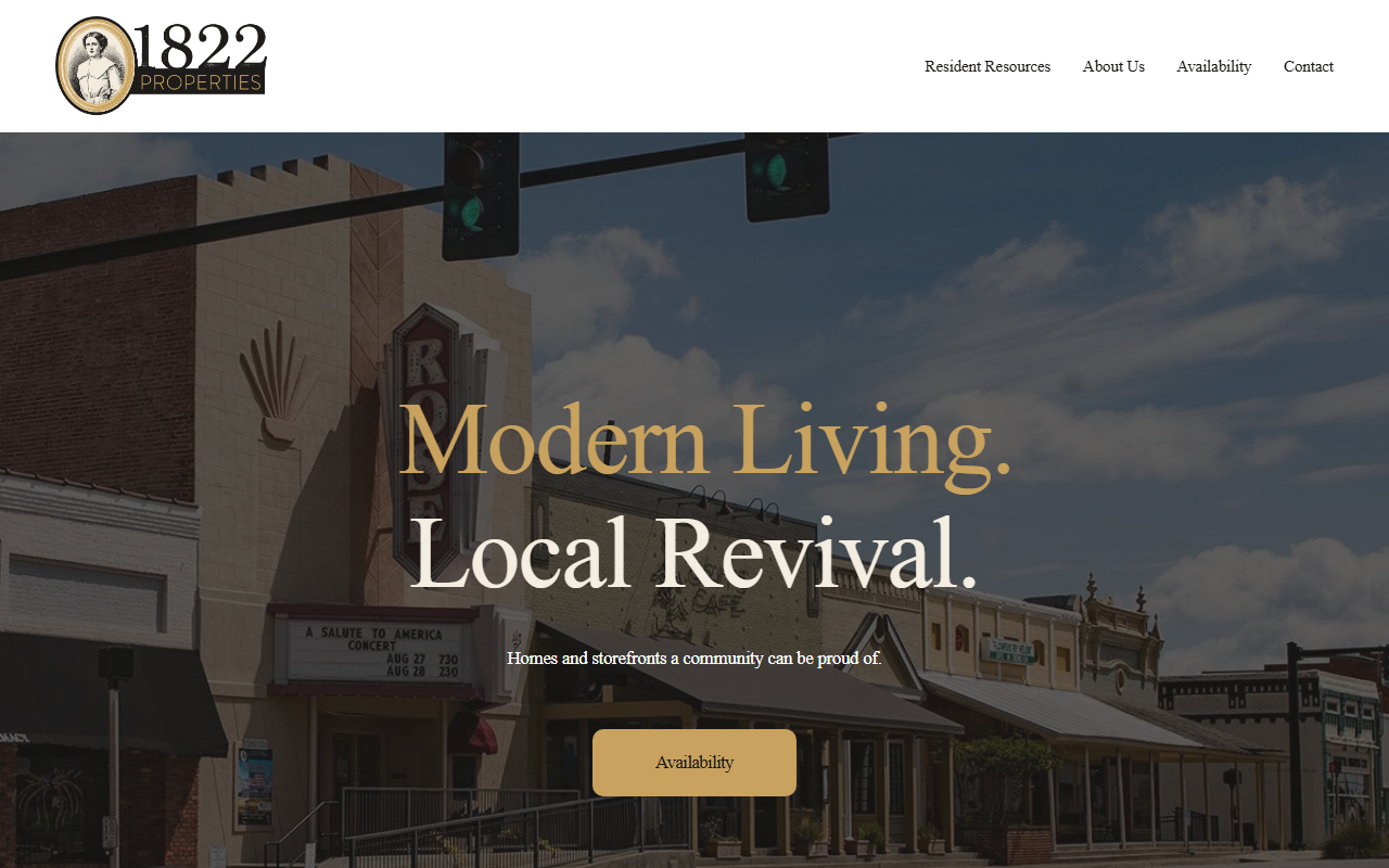 1822properties.com screenshot