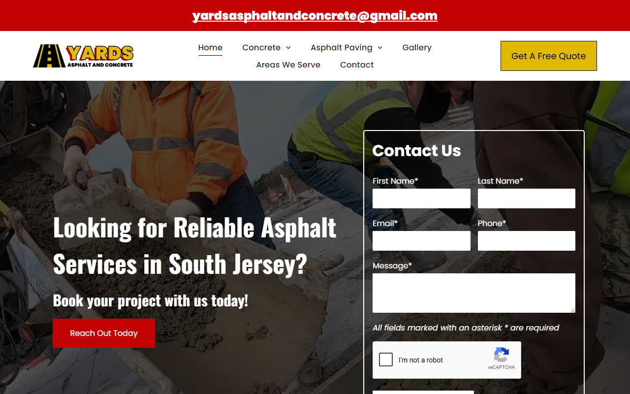 1833concrete.com screenshot