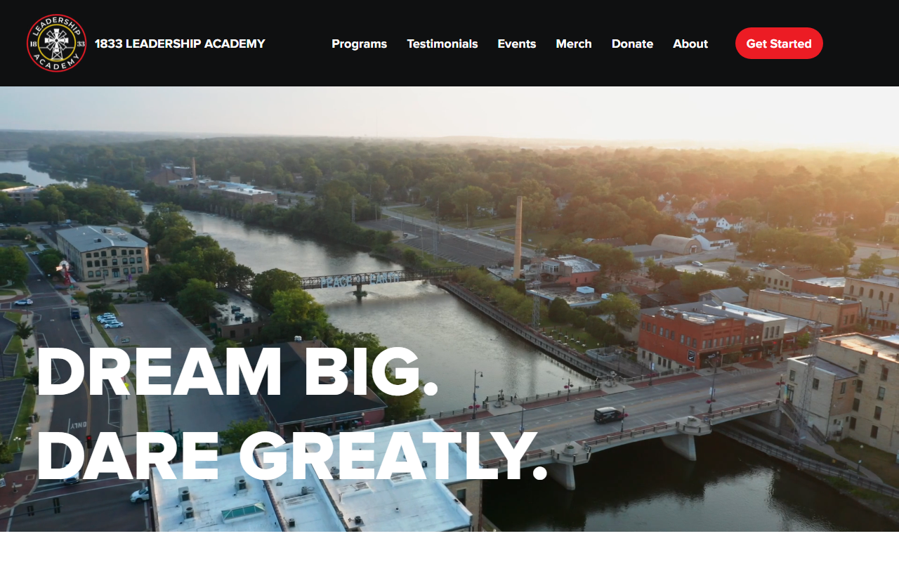 1833leadership.com screenshot