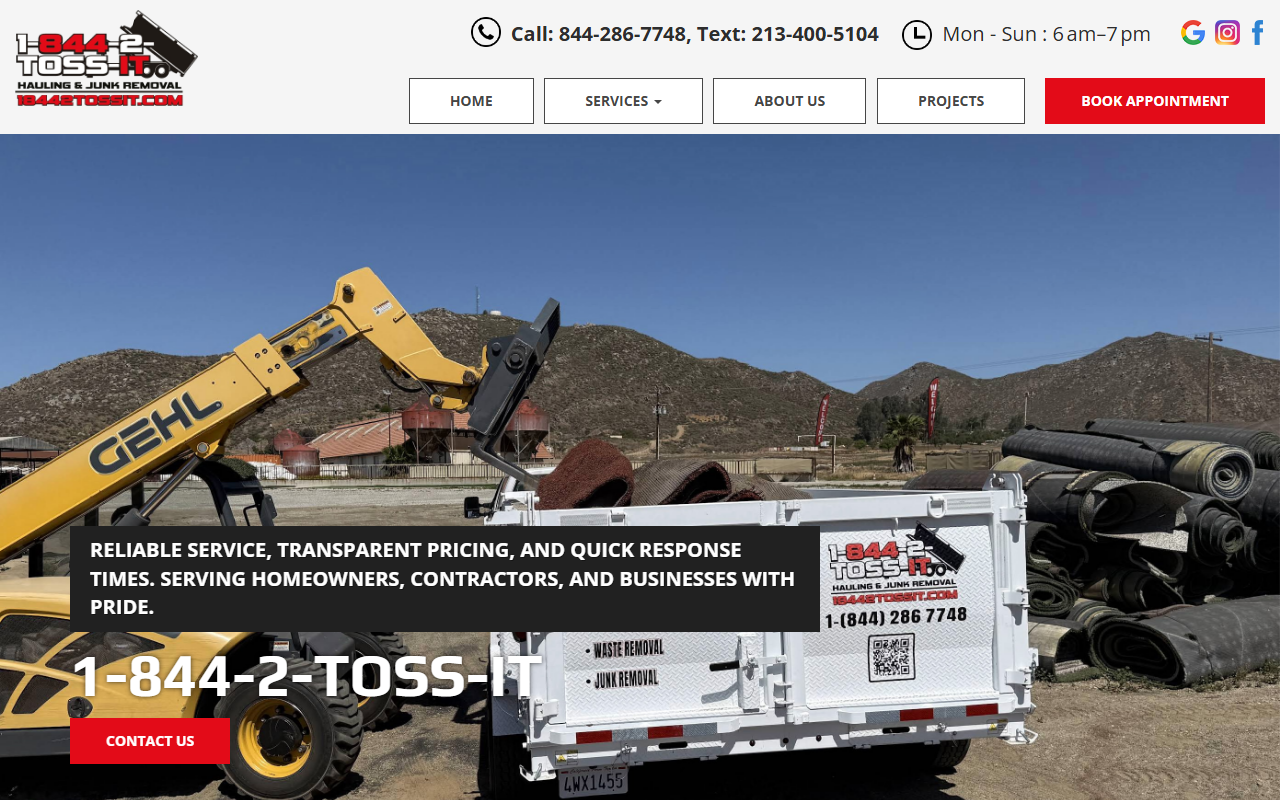 18442tossit.com screenshot