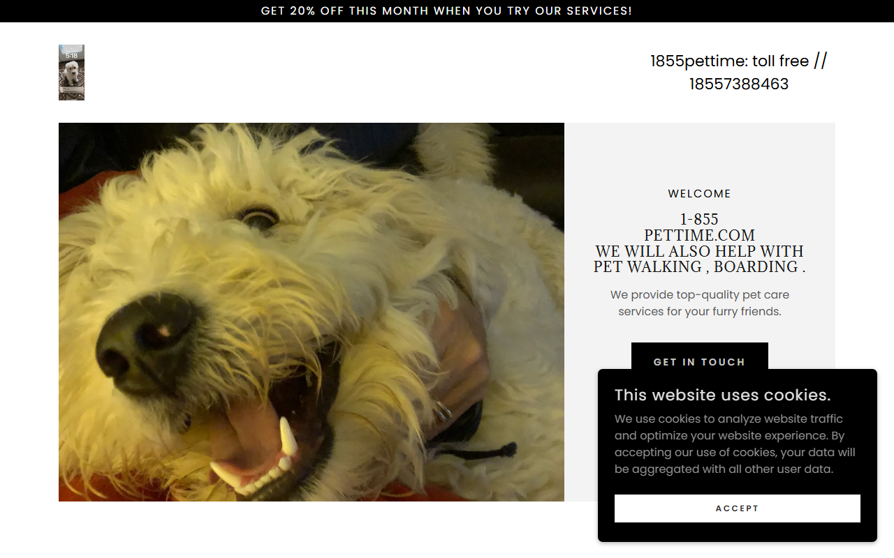 1855pettime.com screenshot
