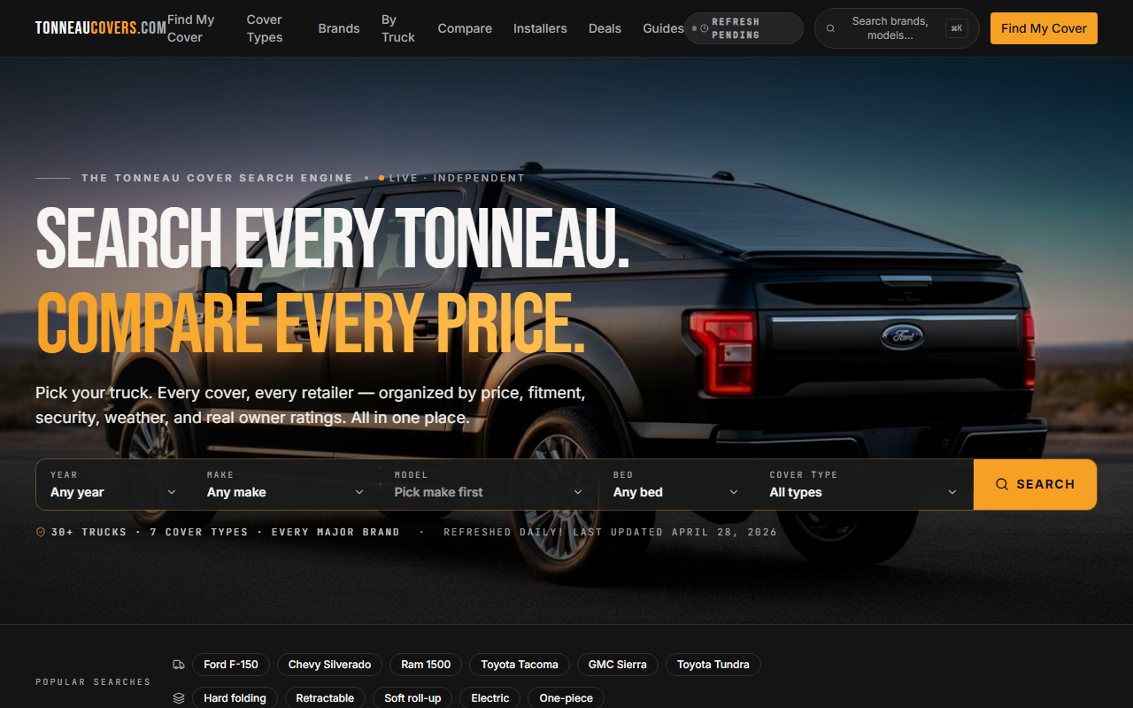 1855tonneau.com screenshot