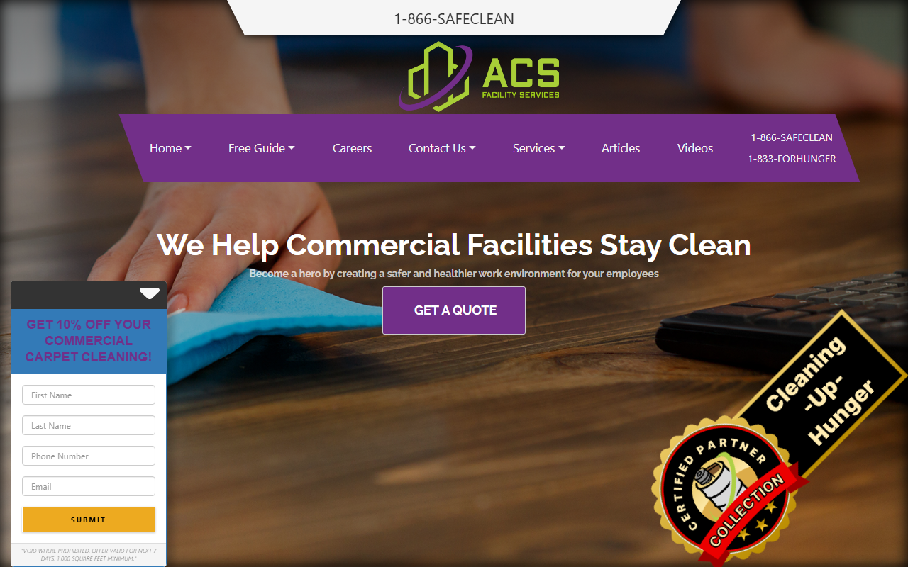 1866safeclean.com screenshot
