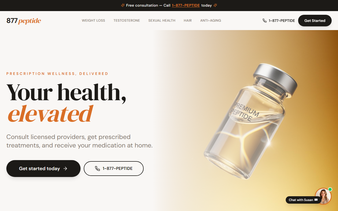 1877peptide.com screenshot