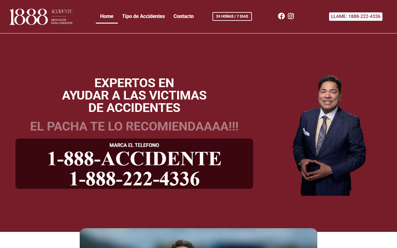 1888accidente.com screenshot