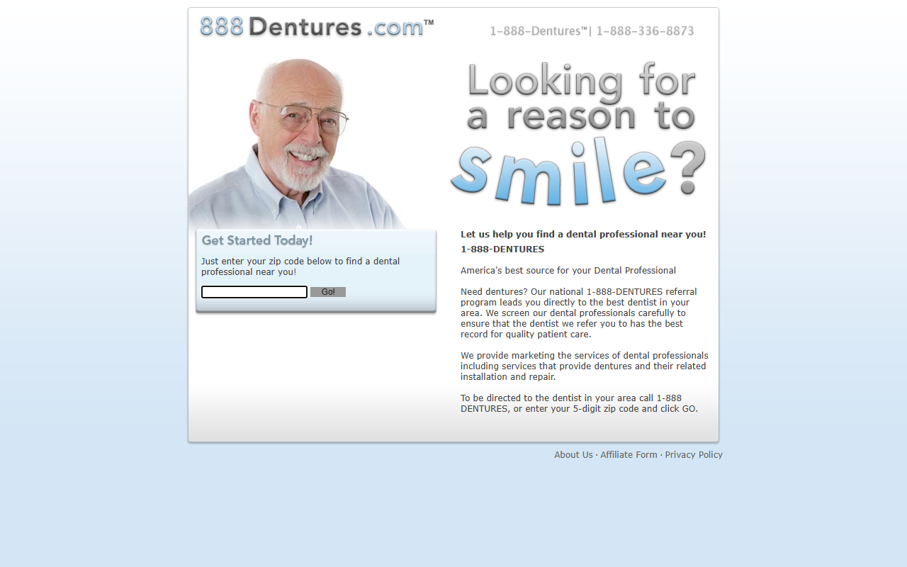 1888denture.com screenshot