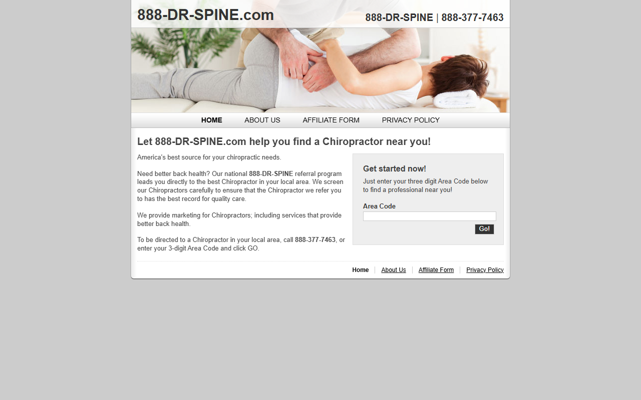 1888drspine.com screenshot