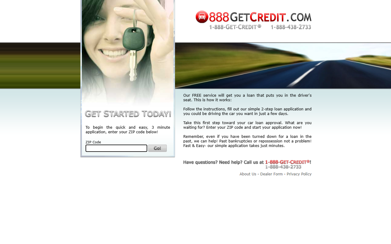 1888getcredit.com screenshot