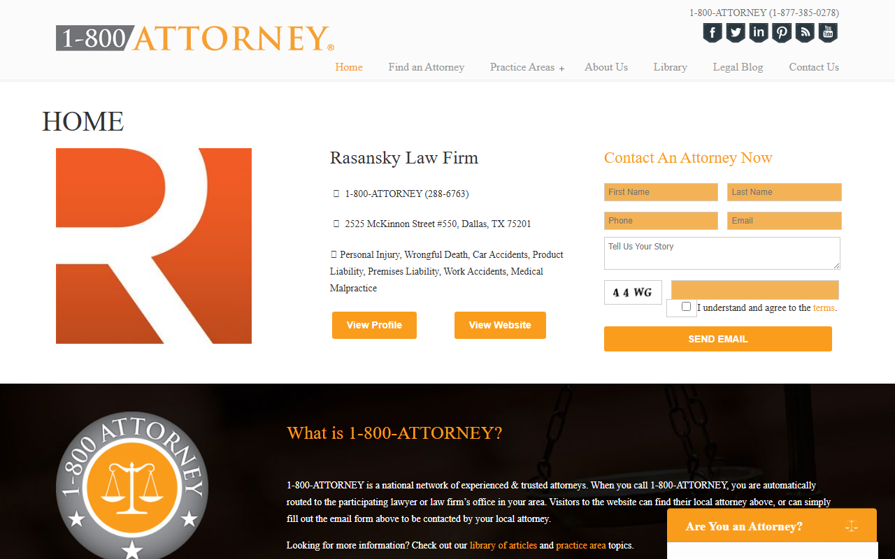 800-attorney.com screenshot