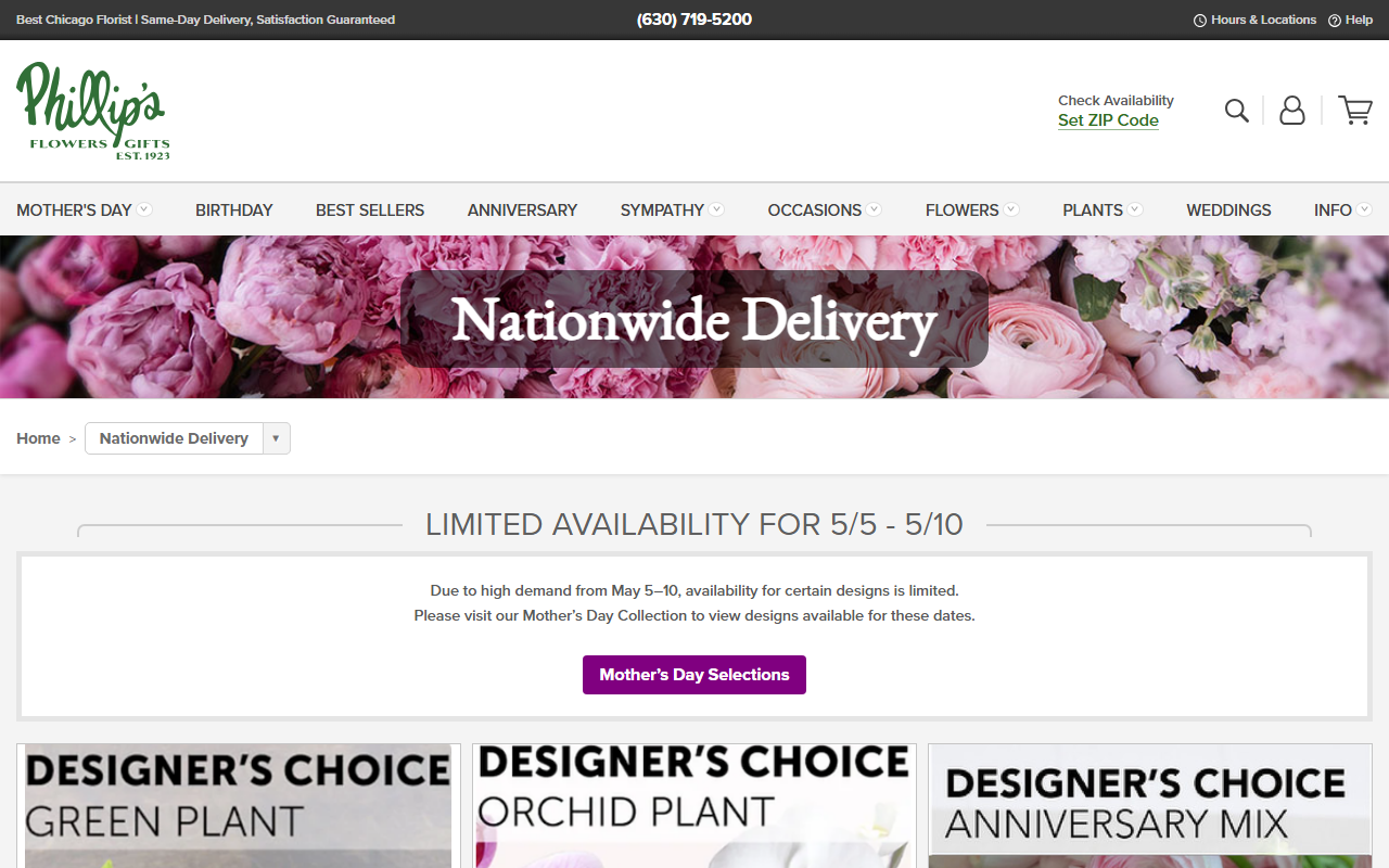 800-florals.com screenshot