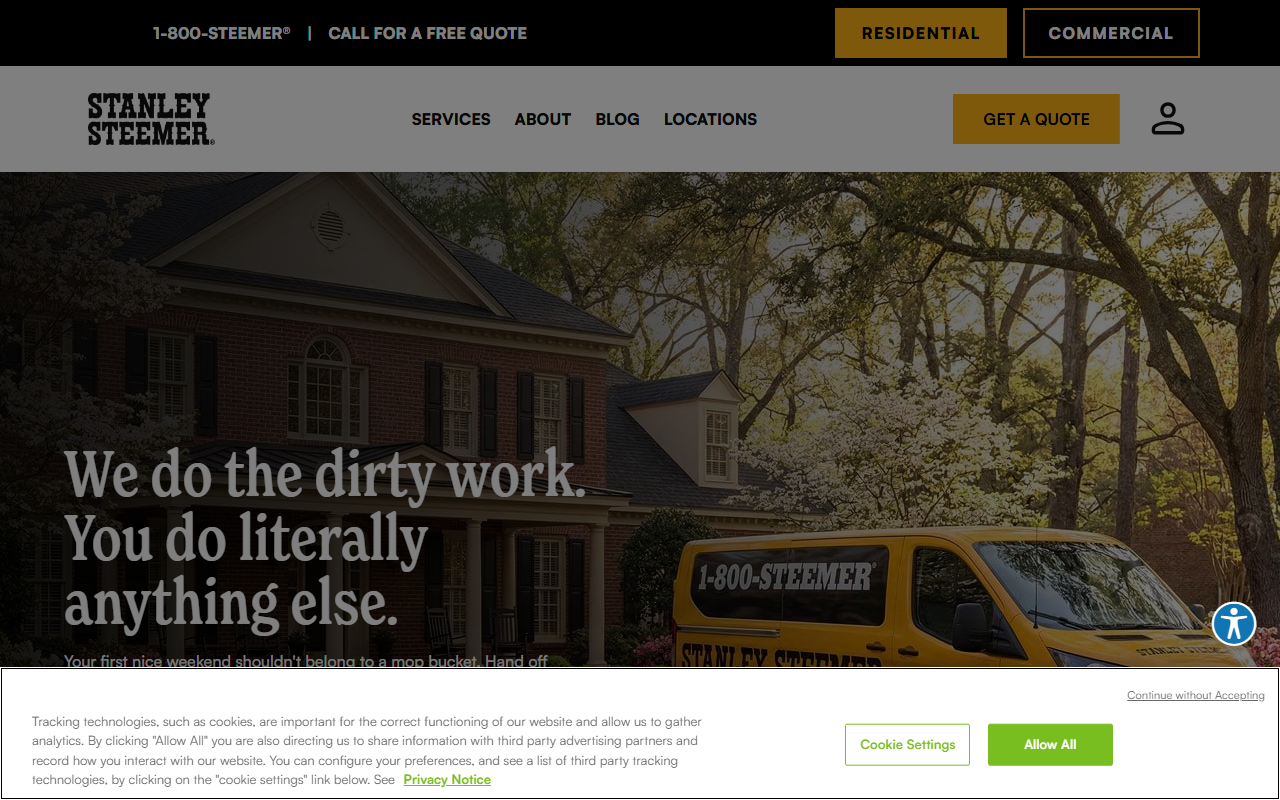 800-steamer.com screenshot