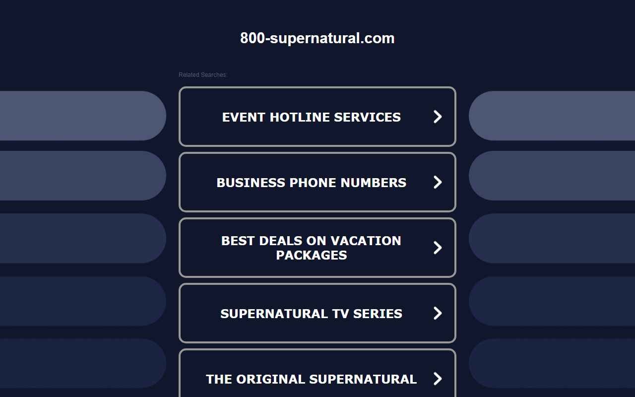 800-supernatural.com screenshot