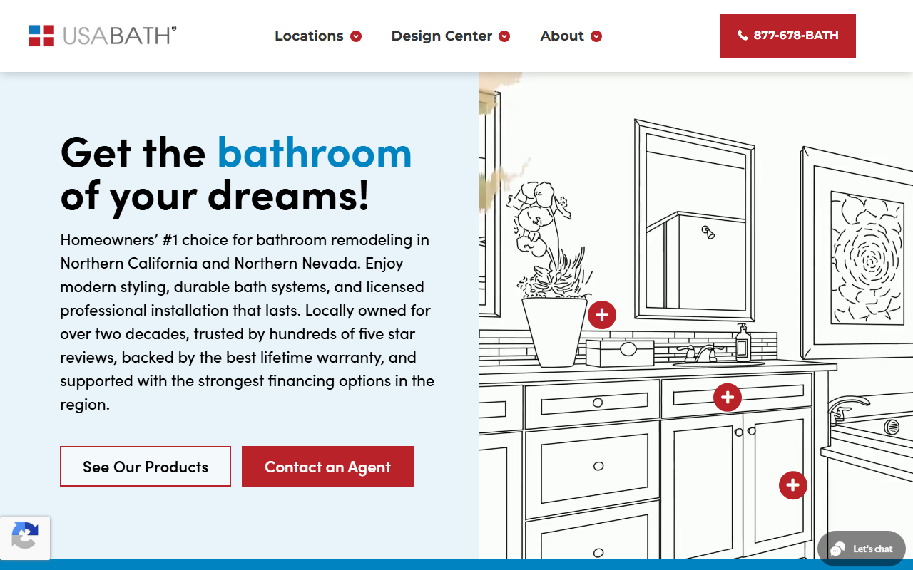 800-usa-bath.com screenshot