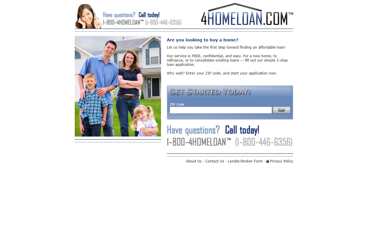 8004homeloan.com screenshot