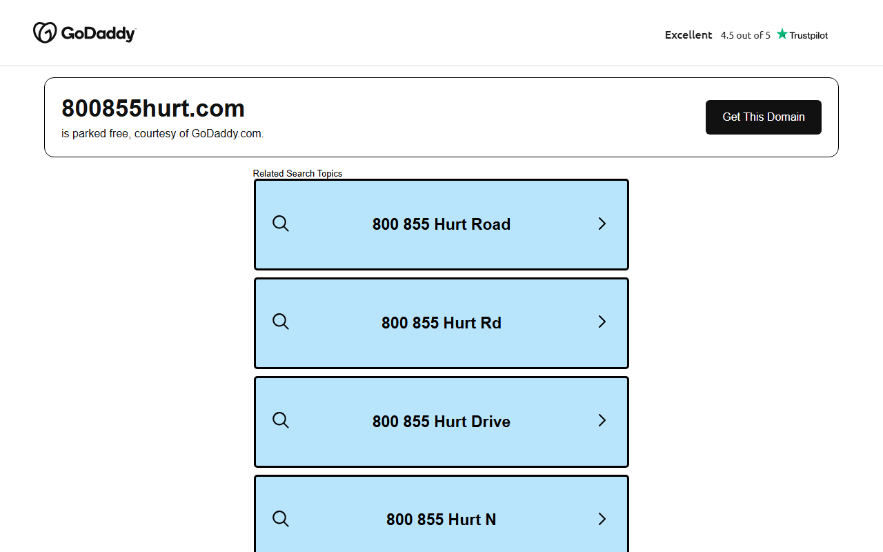 800855hurt.com screenshot