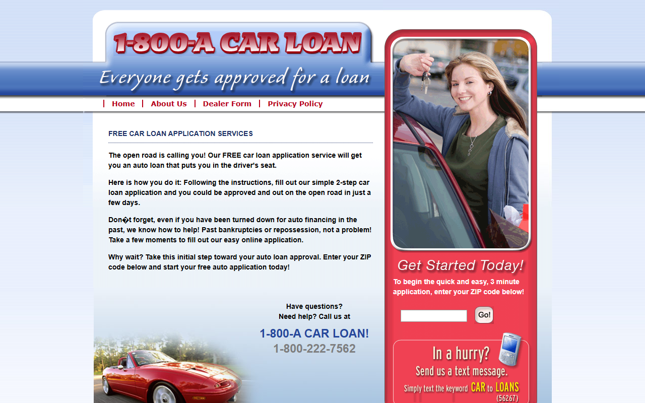 800acarloan.com screenshot