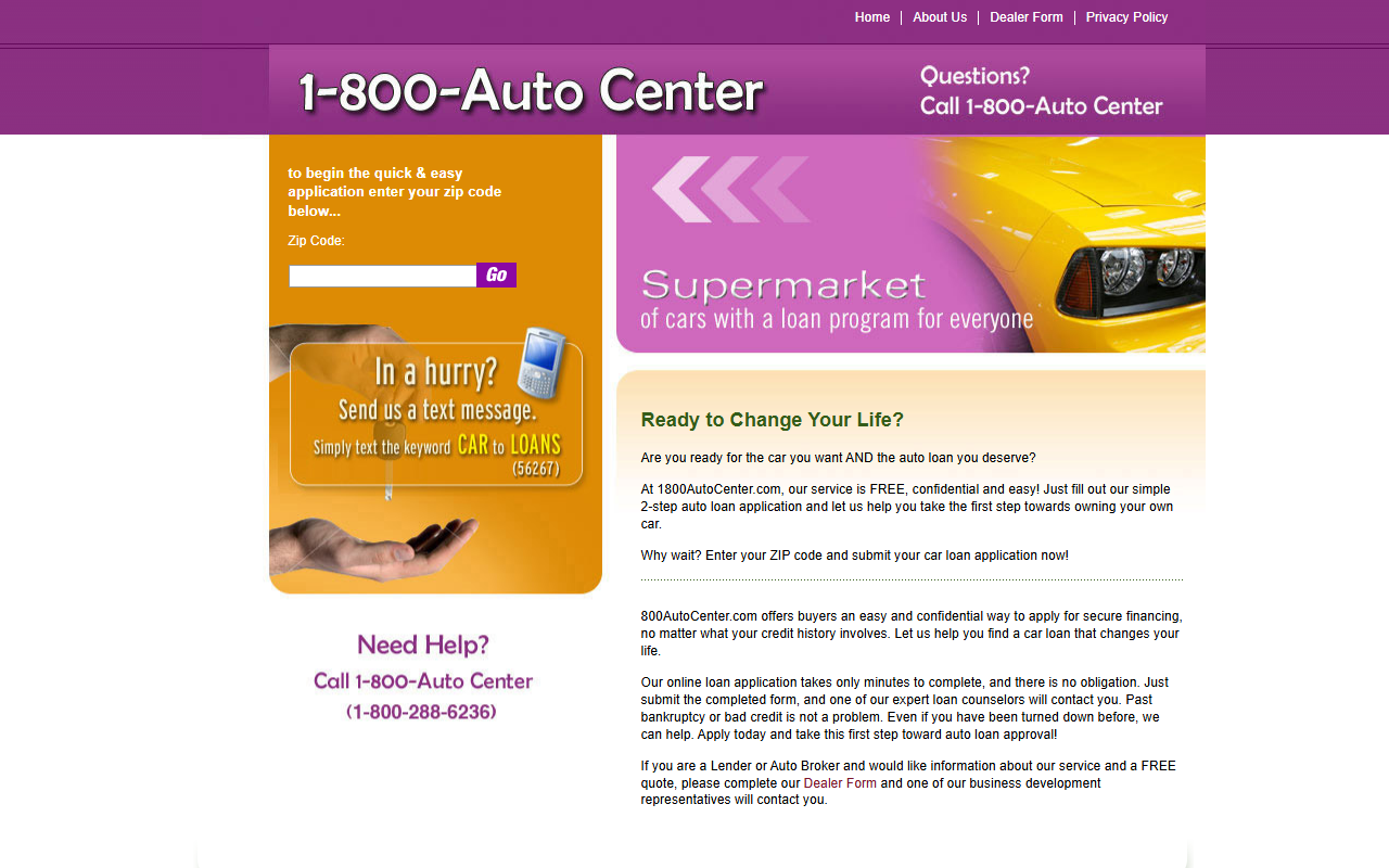 800autocenter.com screenshot