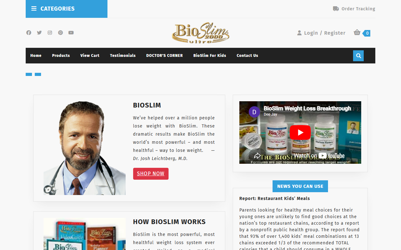 800bioslim.com screenshot