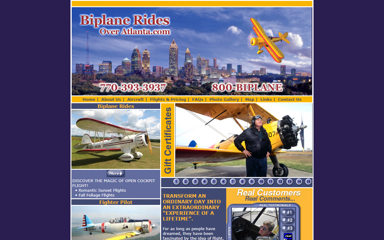 800biplane.com screenshot