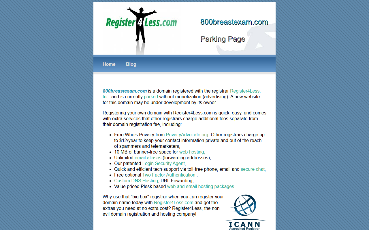 800breastexam.com screenshot