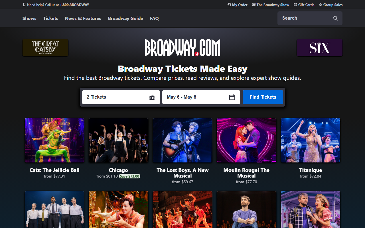 800broadway.com screenshot