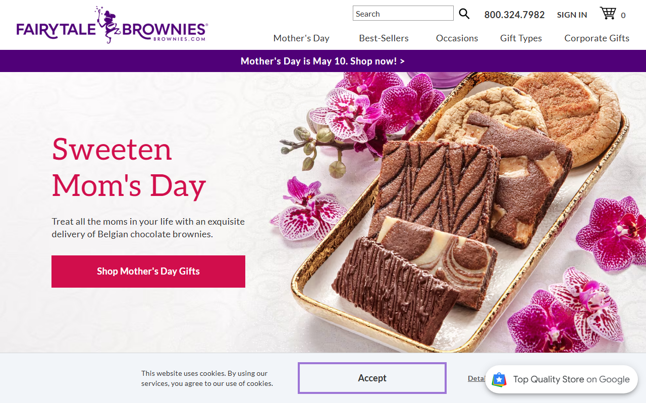 800brownies.com screenshot