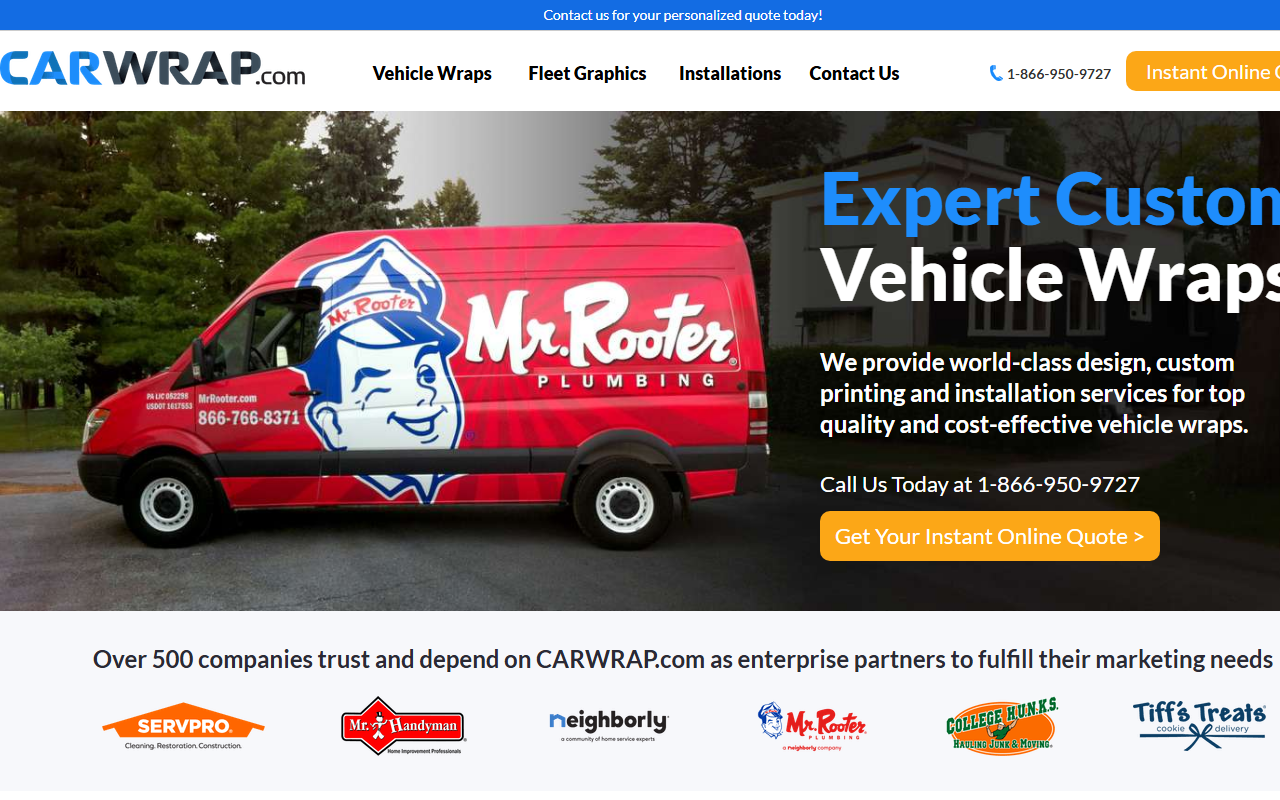 800carwrap.com screenshot
