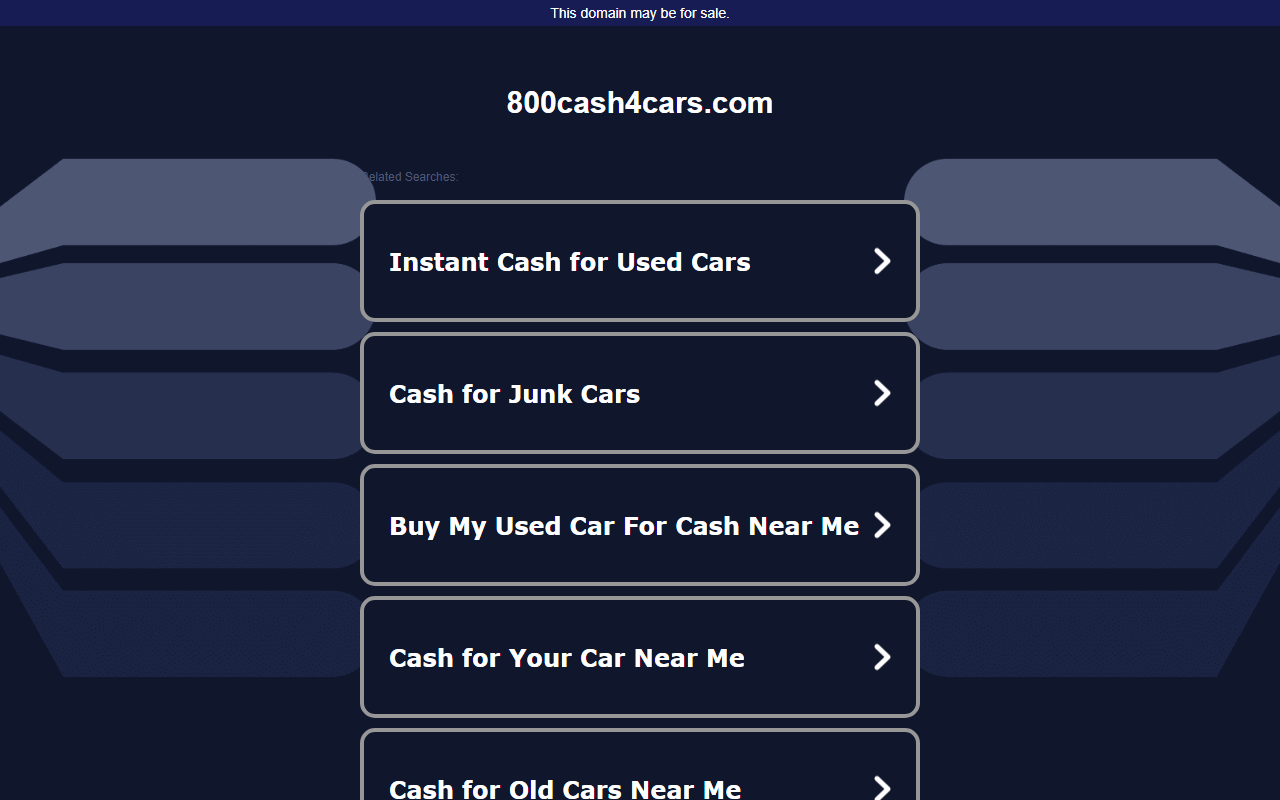 800cash4cars.com screenshot