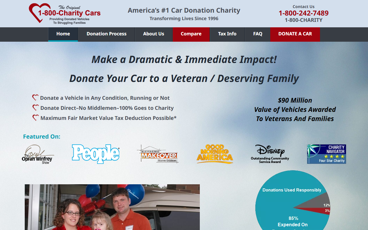 800charity.com screenshot