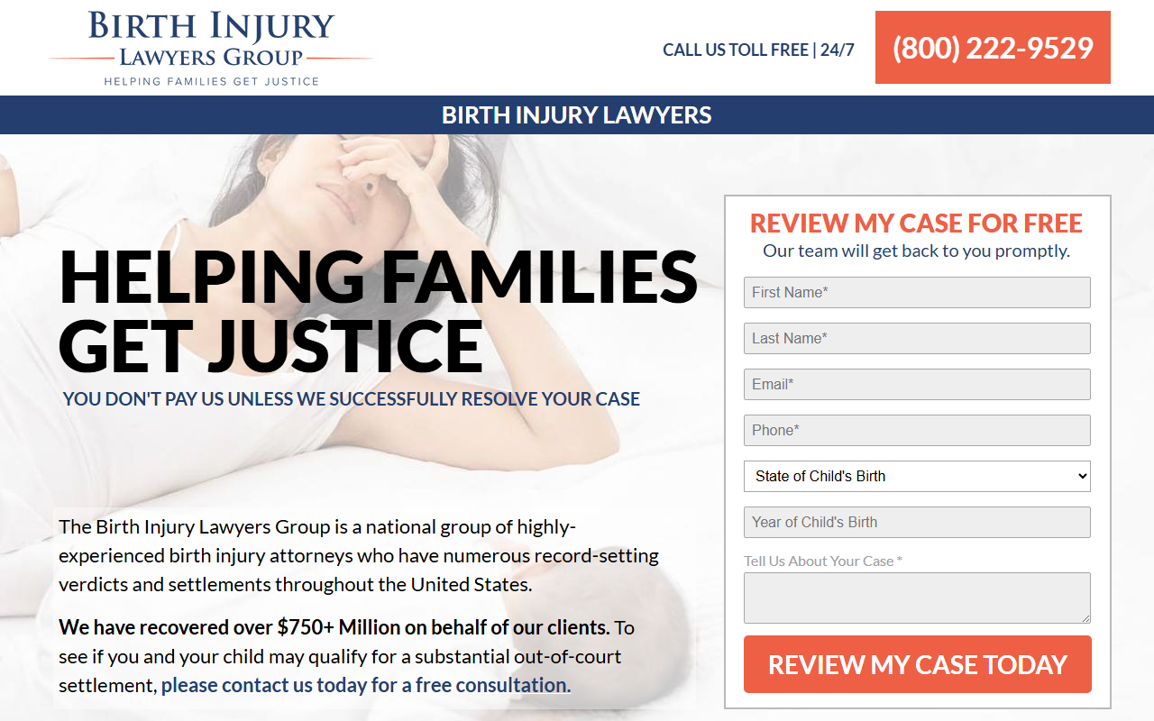 800childlaw.com screenshot