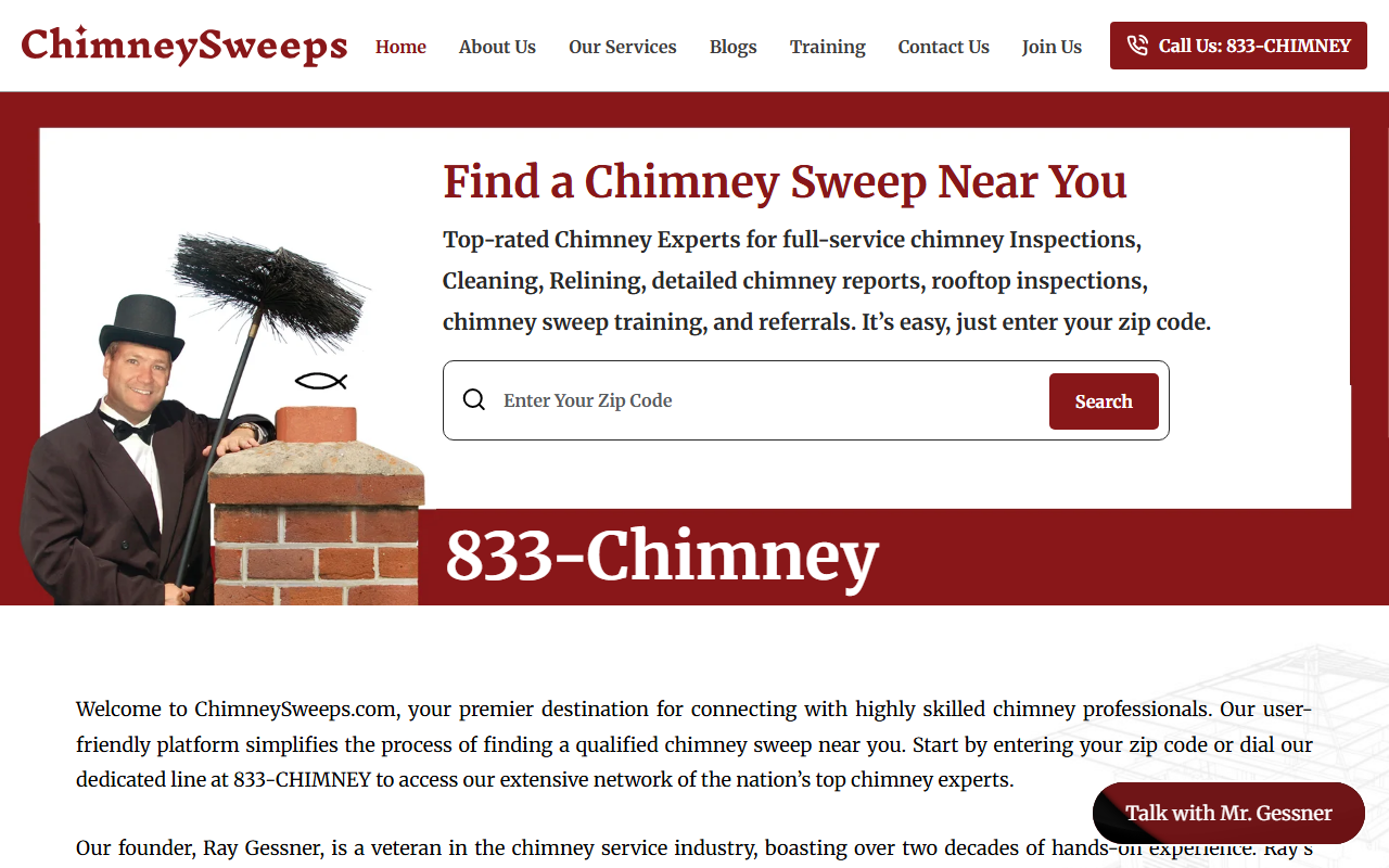 800chimney.com screenshot