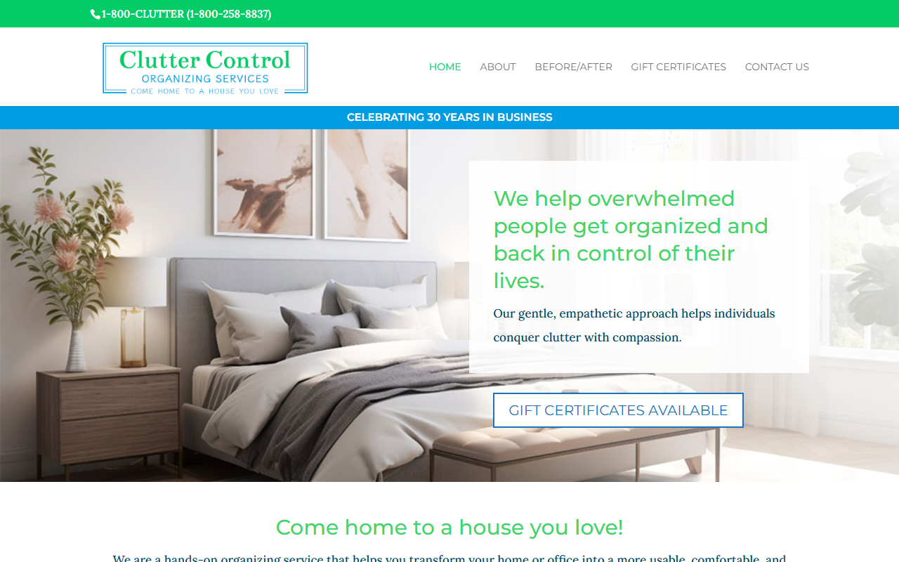 800clutter.com screenshot