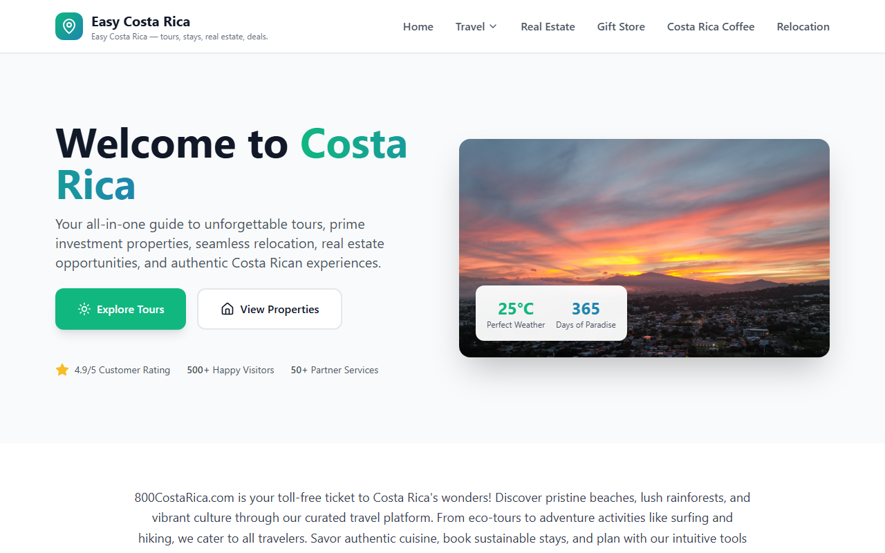 800costarica.com screenshot