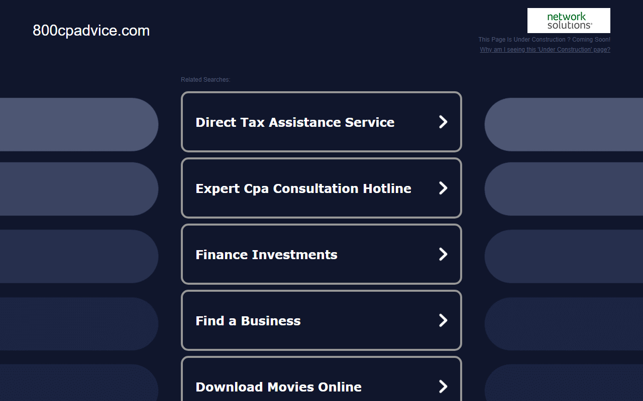 800cpadvice.com screenshot