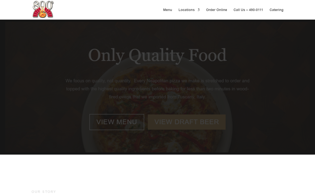 800degreespizzas.com screenshot