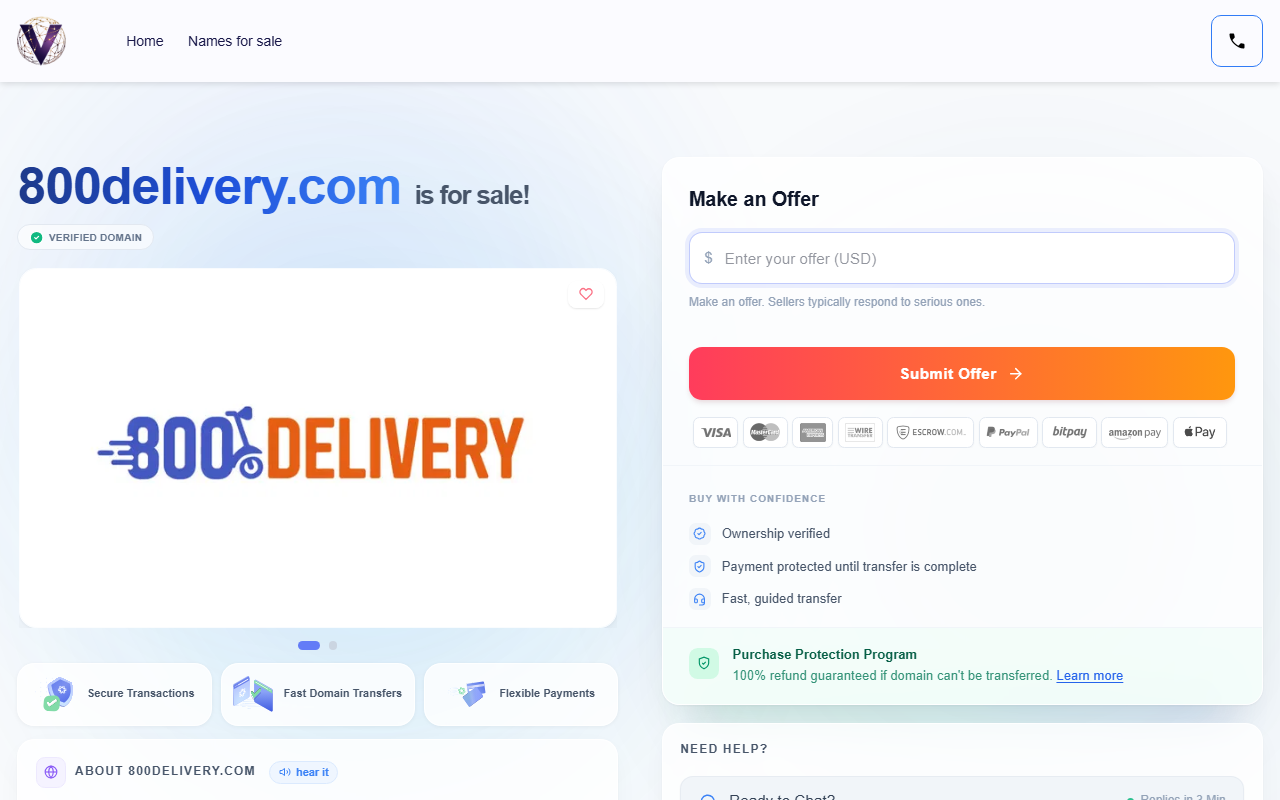 800delivery.com screenshot