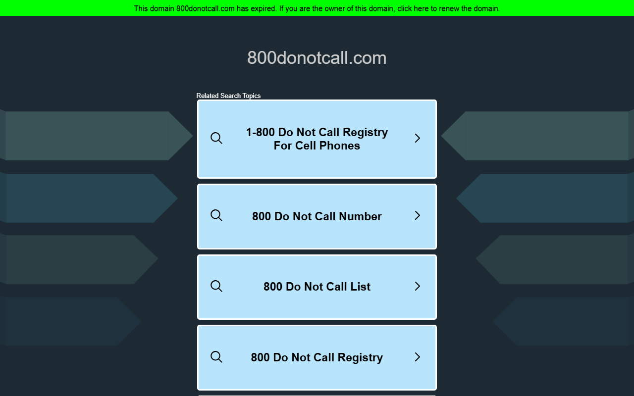 800donotcall.com screenshot