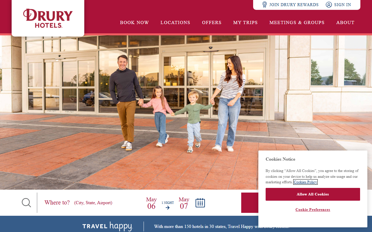 800druryinn.com screenshot