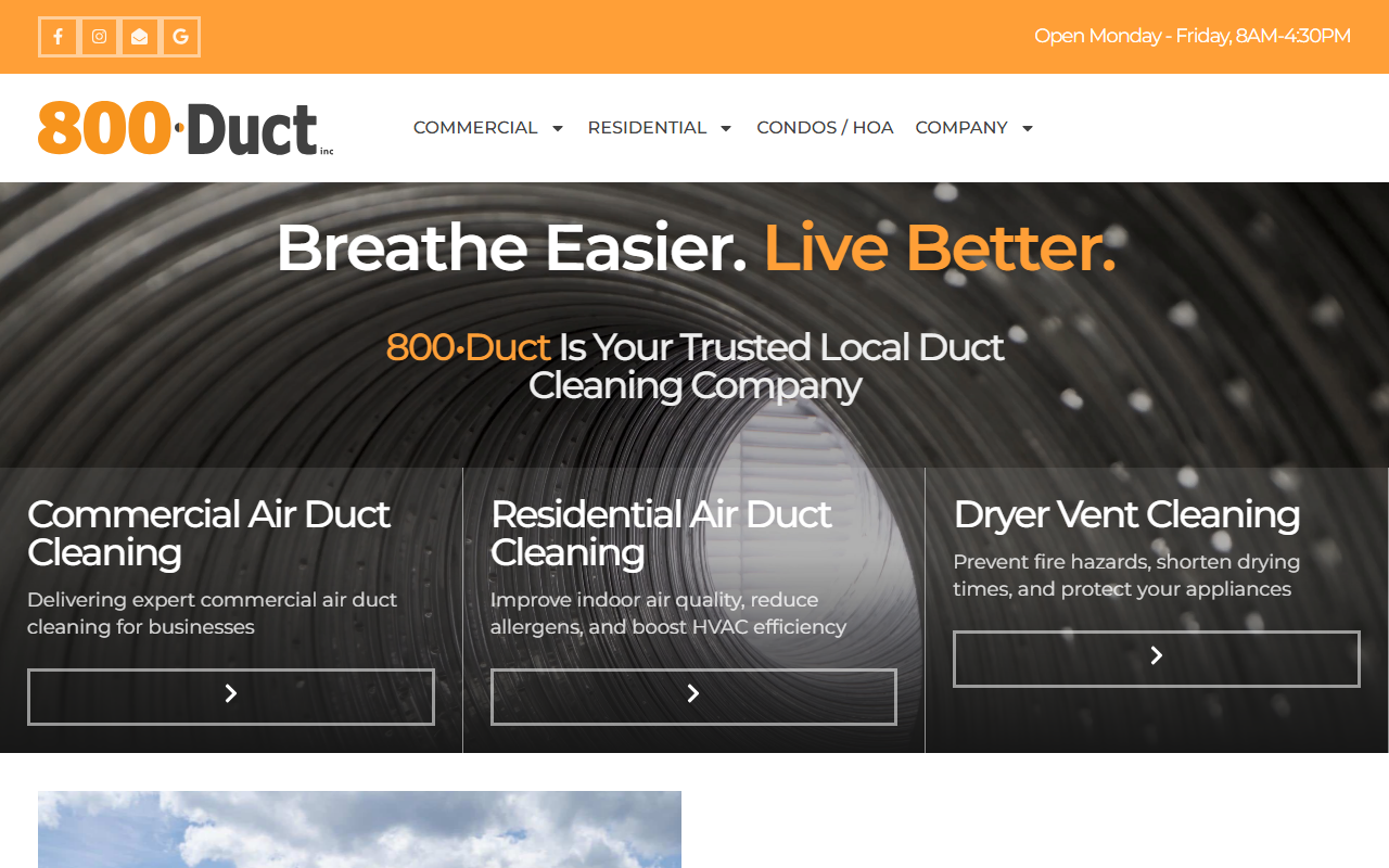 800ductandvent.com screenshot