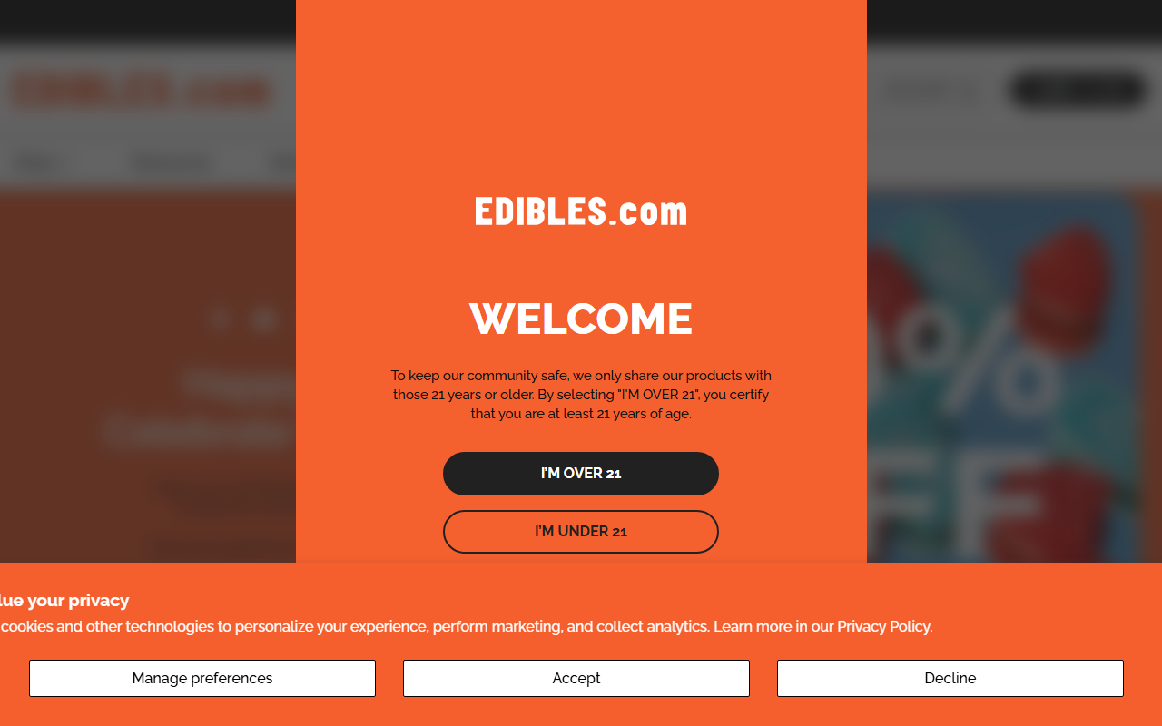 800edibles.com screenshot